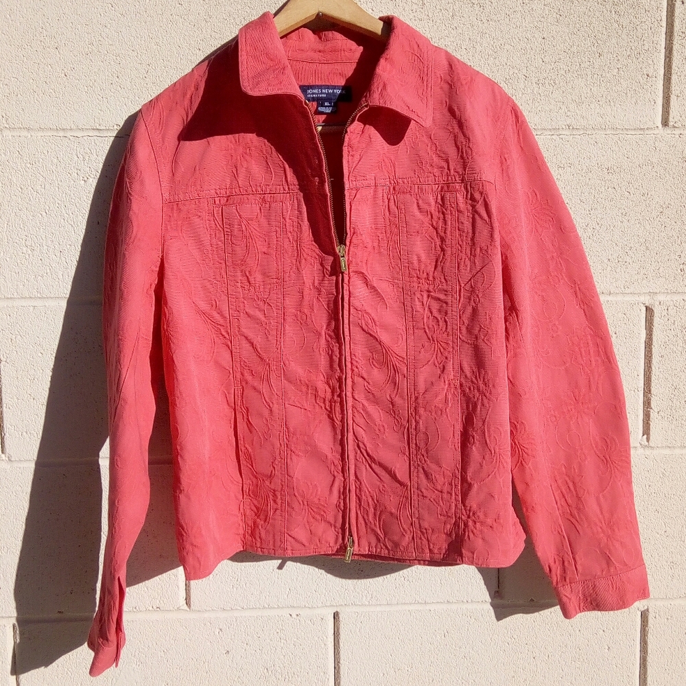 Jones New York Lightweight Zip Jacket Sz XL